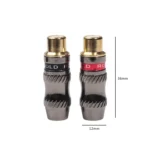 REXLIS TR026-1 2 PCS RCA Female Plug Audio Jack Gold Plated Adapter for DIY Audio Cable & Video cable - Image 3