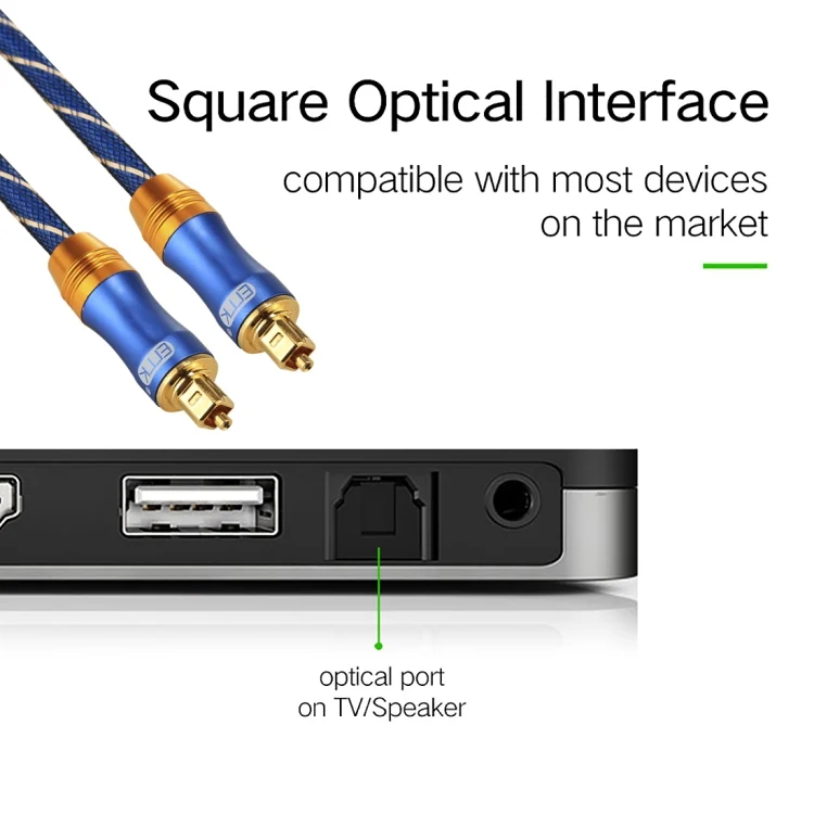 PC0745_3.webp EMK LSYJ-A 5m OD6.0mm Gold Plated Metal Head Toslink Male to Male Digital Optical Audio Cable - Image 4
