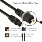 EMK 1.5m OD4.0mm Toslink Male to Male Digital Optical Audio Cable - Image 4