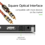 EMK TZ/A 1m OD8.0mm Gold Plated Metal Head RCA to RCA Plug Digital Coaxial Interconnect Cable Audio / Video RCA Cable - Image 4