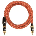 EMK TZ/A 2m OD8.0mm Gold Plated Metal Head RCA to RCA Plug Digital Coaxial Interconnect Cable Audio / Video RCA Cable - Image 3