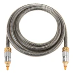 EMK YL-A 1.5m OD8.0mm Gold Plated Metal Head Toslink Male to Male Digital Optical Audio Cable - Image 3