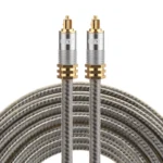 EMK YL-A 5m OD8.0mm Gold Plated Metal Head Toslink Male to Male Digital Optical Audio Cable