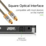 EMK YL-A 5m OD8.0mm Gold Plated Metal Head Toslink Male to Male Digital Optical Audio Cable - Image 4