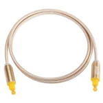 EMK 1m OD4.0mm Gold Plated Metal Head Woven Line Toslink Male to Male Digital Optical Audio Cable - Image 3