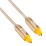 EMK 1.5m OD4.0mm Gold Plated Metal Head Woven Line Toslink Male to Male Digital Optical Audio Cable - Image 2