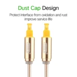 EMK 5m OD4.0mm Gold Plated Metal Head Woven Line Toslink Male to Male Digital Optical Audio Cable - Image 5