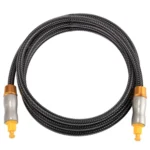 1.5m OD6.0mm Gold Plated Metal Head Woven Line Toslink Male to Male Digital Optical Audio Cable - Image 3