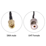 15cm UHF Female to SMA Male Adapter RG174 Cable - Image 4