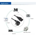 Israel Plug to Three Holes Desktop PC Power Cord, Cable Length: 1.8m - Image 4