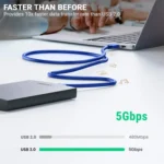 USB 3.0 Micro-B Male to USB 3.0 Male Cable, Length: 60cm - Image 6