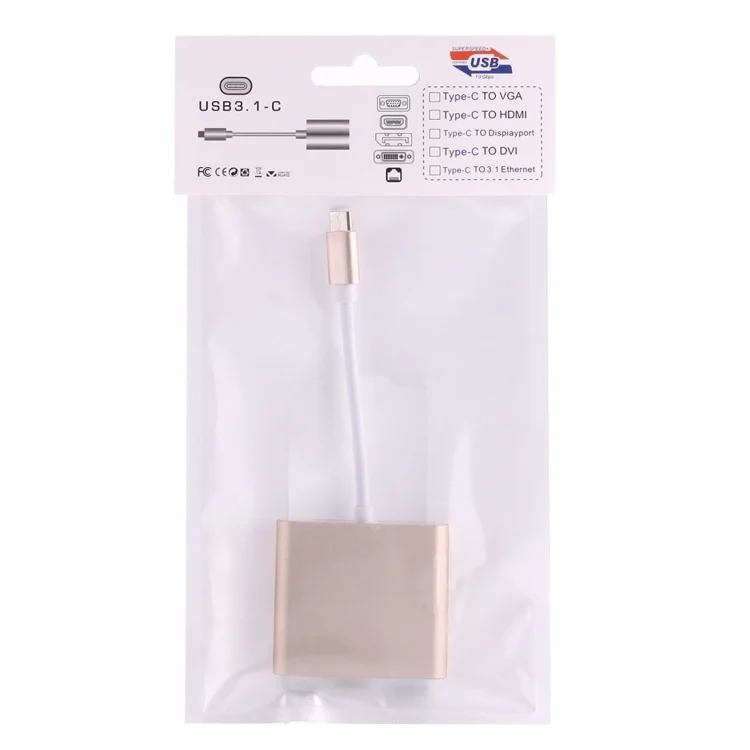 PC0849J_6.webp USB-C / Type-C 3.1 Male to USB-C / Type-C 3.1 Female & HDMI Female & USB 3.0 Female Adapter - Image 7