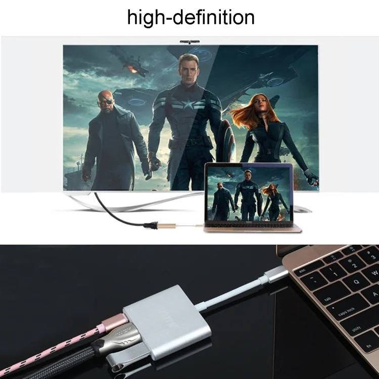 PC0849J_8.webp USB-C / Type-C 3.1 Male to USB-C / Type-C 3.1 Female & HDMI Female & USB 3.0 Female Adapter - Image 9