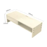 ORICO MSR-05-WD-BP 2-layer Wood Grain Computer Monitor Holder with Drawer, Size: 50 x 20 x 13.5cm - Image 4