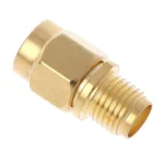 Straight Gold Plated RP-SMA Male to SMA Female Adapter - Image 3