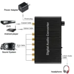 2CH Digital Audio Decoder Converter with Optical Toslink SPDIF Coaxial for Home Theater / PS4 / PS3 / XBOX360, Support Volume Control, AC-3, DTS - Image 6