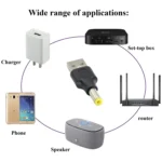 10 PCS 4.8 x 1.7mm Male to USB 2.0 Male DC Power Plug Connector - Image 5