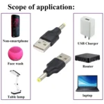 10 PCS 4.0 x 1.7mm Male to USB 2.0 Male DC Power Plug Connector - Image 5