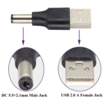 10 PCS 5.5 x 2.1mm Male to USB 2.0 Male DC Power Plug Connector - Image 4