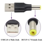 10 PCS 5.5 x 1.7mm Male to USB 2.0 Male DC Power Plug Connector - Image 4