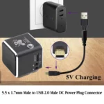10 PCS 5.5 x 1.7mm Male to USB 2.0 Male DC Power Plug Connector - Image 6