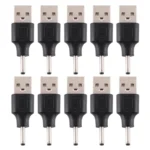 10 PCS 3.0 x 1.1mm Male to USB 2.0 Male DC Power Plug Connector