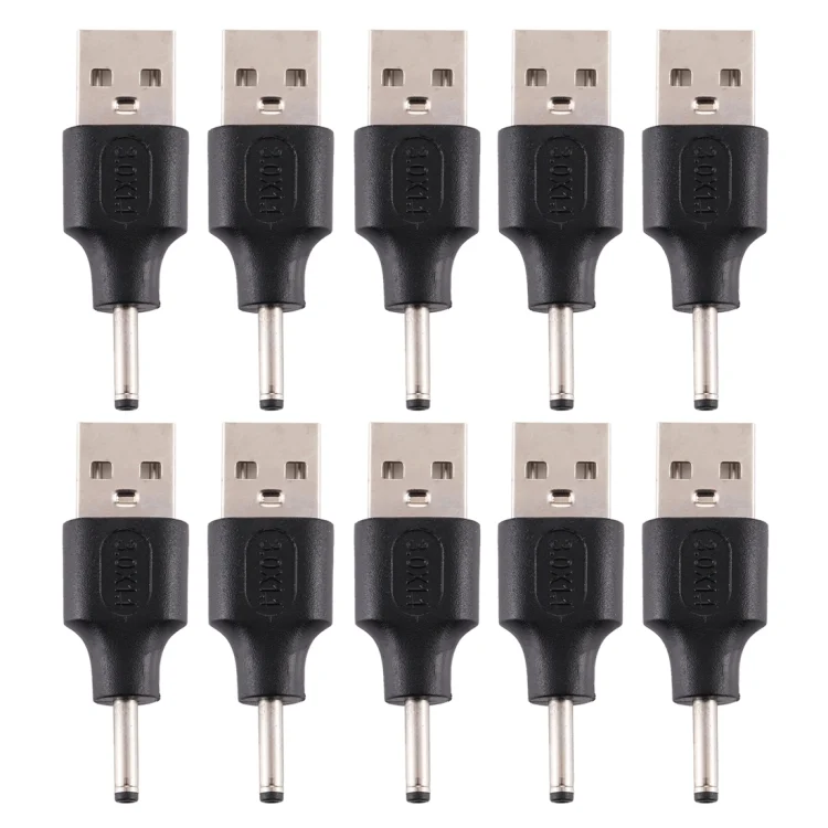 10 PCS 3.0 x 1.1mm Male to USB 2.0 Male DC Power Plug Connector