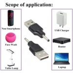 10 PCS 3.0 x 1.1mm Male to USB 2.0 Male DC Power Plug Connector - Image 5