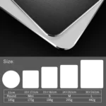 Circle Shape Aluminum Alloy Double-sided Non-slip Mat Desk Mouse Pad - Image 3