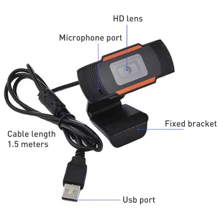 PC0941_2.webp 720P Manual Focus Webcam USB Camera with Microphone - Image 3
