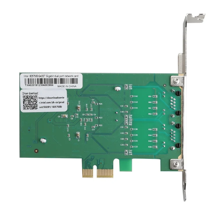 PC0949_2.webp TXA020 Intel 82575 Dual RJ45 Ports NIC 10/100/1000 Gigabit PCI Express PCIE x1 Network Card Adapter - Image 3