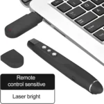 2.4GHz Wireless Laser PowerPoint Page Turning Pen Multimedia Wireless Presentation Projection Pen with USB Receiver, Remote Control Distance: 30m - Image 4