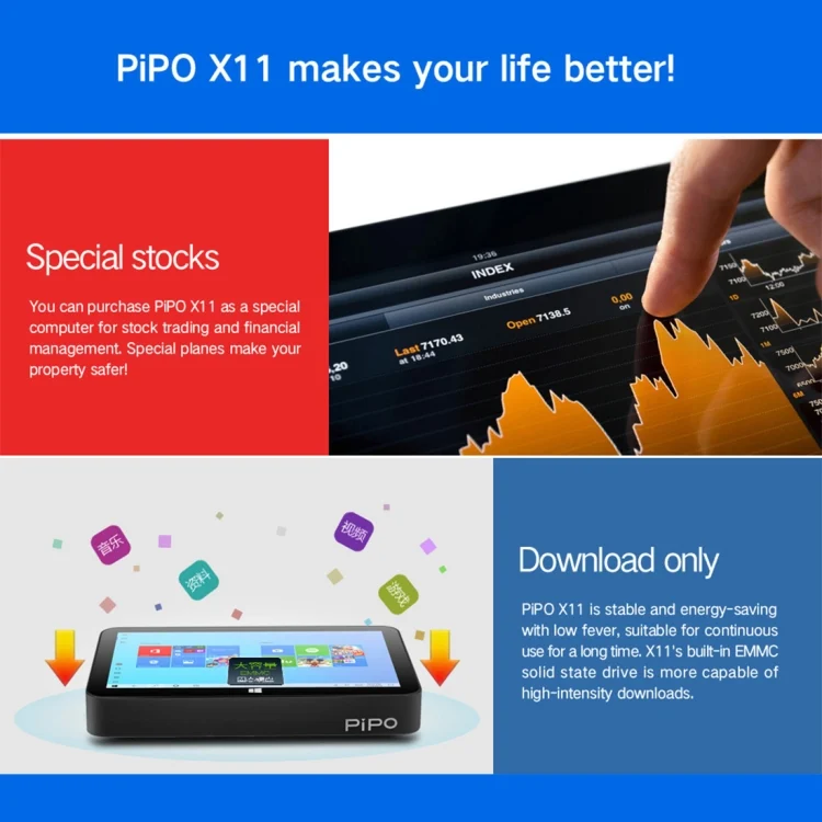 PC0989B_12.webp PiPo X11 TV Box Style Tablet Mini PC, 3GB+64GB, 9.0 inch Windows 10 Intel Celeron N4020 Quad Core up to 2.8GHz, US/EU Plug - Image 13