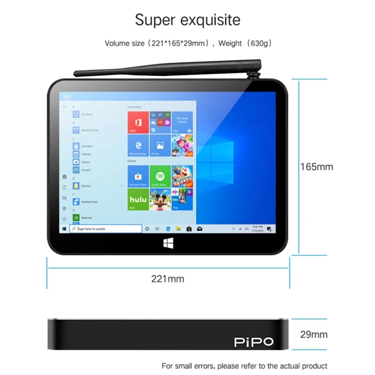 PC0989B_3.webp PiPo X11 TV Box Style Tablet Mini PC, 3GB+64GB, 9.0 inch Windows 10 Intel Celeron N4020 Quad Core up to 2.8GHz, US/EU Plug - Image 4