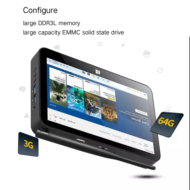 PC0989B_8.webp PiPo X11 TV Box Style Tablet Mini PC, 3GB+64GB, 9.0 inch Windows 10 Intel Celeron N4020 Quad Core up to 2.8GHz, US/EU Plug - Image 9
