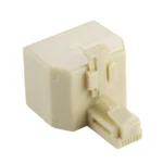 RJ11 Dual Ports Desktop Telephone Extension Cable Extender Connector Adapter - Image 3