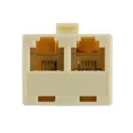 RJ11 Dual Ports Desktop Telephone Extension Cable Extender Connector Adapter - Image 4