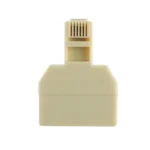 RJ11 Dual Ports Desktop Telephone Extension Cable Extender Connector Adapter - Image 5