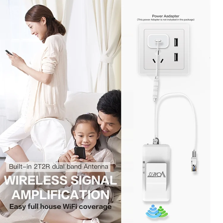 PC1014_4.webp VONETS VAP11AC 5G / 2.4G Mini Wireless Bridge with Fan Version 300Mbps + 900Mbps WiFi Repeater, Support Video Surveillance & Control(White) - Image 5