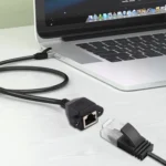 RJ45 Female to Male CAT6E Network Panel Mount Screw Lock Extension Cable, Length: 1m - Image 4