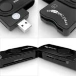 ROCKETEK CR310 USB 3.0 + TF Card + SD Card + SIM Card + Smart Card Multi-function Card Reader - Image 6