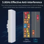 COMFAST CF-E312A Qualcomm AR9344 5.8GHz 300Mbps/s Outdoor ABS Wireless Network Bridge with POE Adapter - Image 6