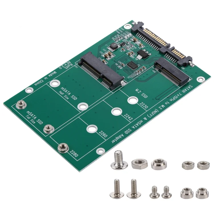PC1118_3.webp M.2 NGFF & mSATA SSD to SATA III 7+15 Pin Adapter Converter - Image 4