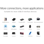 ORICO W5P-U2-100 USB 2.0 Desktop HUB with 100cm Micro USB Cable Power Supply - Image 15