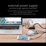 ORICO W5P-U2-100 USB 2.0 Desktop HUB with 100cm Micro USB Cable Power Supply - Image 8