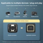 Ugreen Type-C / USB-C to Type-B Printer Nylon Braid Connect Data Cable, Length: 1.5m - Image 8