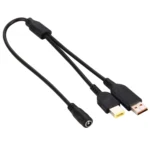 5.5x2.1mm Female to Lenovo YOGA 3 & Big Square (First Generation) Male Interfaces Power Adapter Cable for Lenovo Laptop Notebook, Length: about 30cm - Image 2