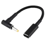4.0 x 1.7mm Elbow to USB-C / Type-C Adapter Nylon Braid Cable - Image 2