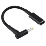 4.0 x 1.7mm Elbow to USB-C / Type-C Adapter Nylon Braid Cable - Image 3