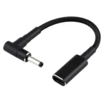 PD 100W 18.5-20V 4.0 x 1.35mm Elbow to USB-C / Type-C Adapter Nylon Braid Cable - Image 2